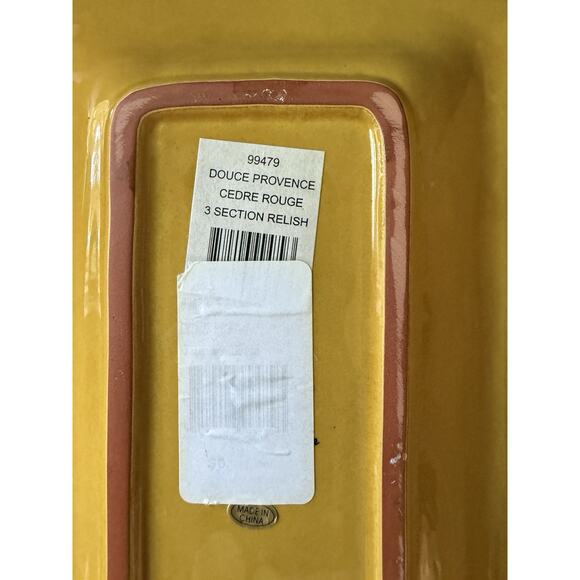 Douche Provence Cedre Rouge 3 Section Relish Dish Tuscan Cottagecore Farmhouse - Picture 5 of 6